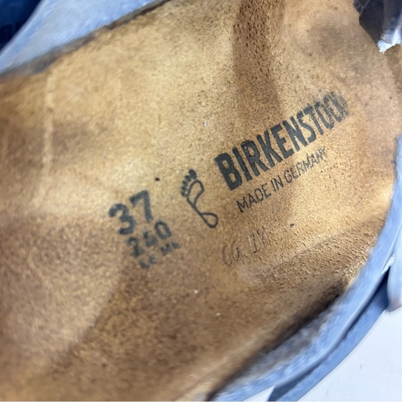 Birkenstock Gizeh Braided Thong Sandal Size 37 US 6-6.5 Regular Slide Dusty Blue - Picture 7 of 10